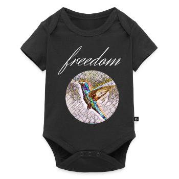 Freedom - Hummingbird colorful and full of life - Baby Premium short-sleeve bodysuit - black - Front
