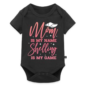Maman est mon nom Le bombardement est mon jeu - Sea Shell - Body à manches courtes Premium Bébé - noir - Devant