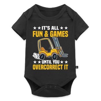 Conducteur de chariot élévateur | Cadeaux professionnels pour chariots élévateurs - Body à manches courtes Premium Bébé - noir - Devant