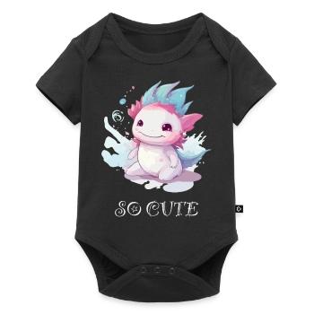 Iki the axolotl - Baby Premium short-sleeve bodysuit - black - Front