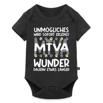 unmögliches wird erledigt wunder dauern mtva - Baby Premium Kurzarmbody - Schwarz - Vorne