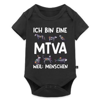 Ich bin eine mtva weil: menschen Tierarzthelfe - Baby Premium Kurzarmbody - Schwarz - Vorne