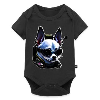 Chihuahua futuristic - Baby Premium short-sleeve bodysuit - black - Front