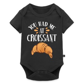 You had me at croissant - Baby Premium Kurzarmbody - Schwarz - Vorne