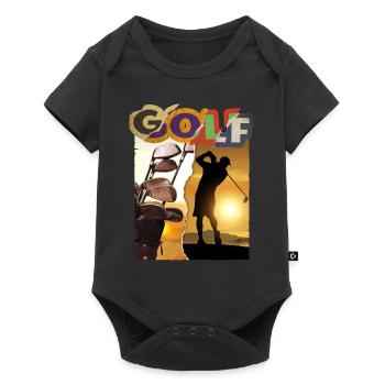 Golf Golf Golfer Sport Hobby Club Vintage - Baby Premium short-sleeve bodysuit - black - Front