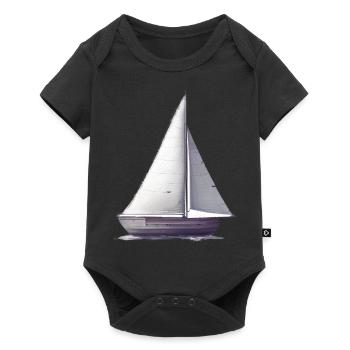 Segeln Segelboot Segelsport Segler Segelschiff - Baby Premium Kurzarmbody - Schwarz - Vorne