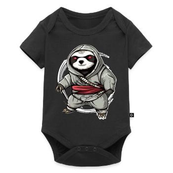Hak the Ninja Sloth - Baby Premium short-sleeve bodysuit - black - Front
