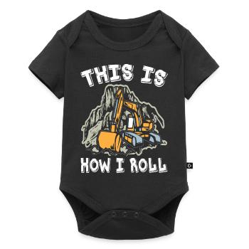 This Is How I Roll Excavator - Baby Premium short-sleeve bodysuit - black - Front