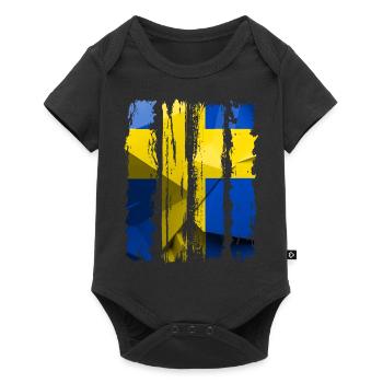 Sweden Sweden flag national norden skandinavia - Baby Premium short-sleeve bodysuit - black - Front