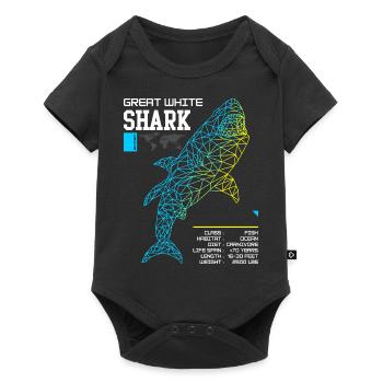 Great White Shark a - Baby Premium Kurzarmbody - Schwarz - Vorne