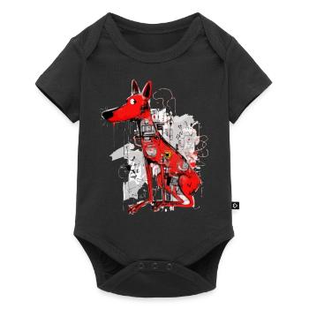 Loko le chien rouge - Body à manches courtes Premium Bébé - noir - Devant