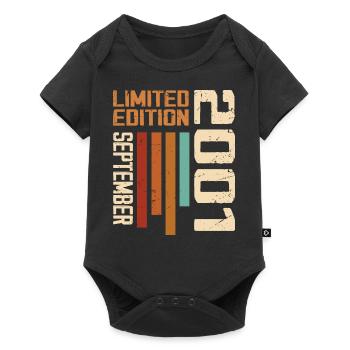 September 2001 Originelle Geschenkidee zum Geburtstag - Baby Premium Kurzarmbody - Schwarz - Vorne