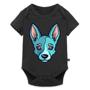 Cute dog design for dog owners - Baby Premium short-sleeve bodysuit - black - Front