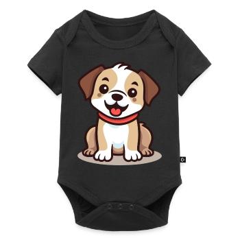 Cute dog design for dog owners - Baby Premium short-sleeve bodysuit - black - Front