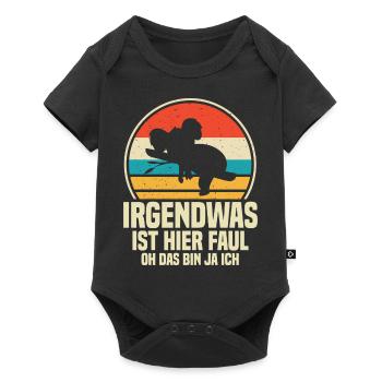 Irgendwas ist hier Faul OH DAS BIN JA ICH - Baby Premium Kurzarmbody - Schwarz - Vorne