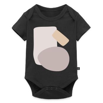 Abstract design different shapes - Baby Premium short-sleeve bodysuit - black - Front