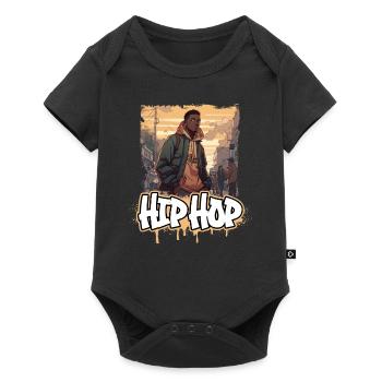 Rap & Hip Hop Music Album Cover 2 - Anime Shirt - Baby Premium short-sleeve bodysuit - black - Front