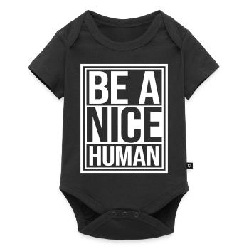 Soyez une gentille citation d’amour et de gentillesse humaine - Body à manches courtes Premium Bébé - noir - Devant