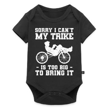 Velomobil | Recumbent Trike Triker Sport Geschenk - Baby Premium Kurzarmbody - Schwarz - Vorne