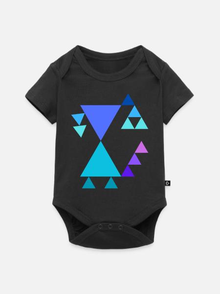 Triangle pattern - Baby Premium short-sleeve bodysuit - black