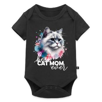 Best Cat Mom Cat Saying - Baby Premium short-sleeve bodysuit - black - Front