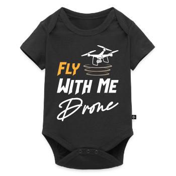 Drone Fly With Me - Baby Premium short-sleeve bodysuit - black - Front