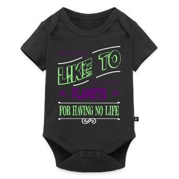telescope funny sayings spaceship geek - Baby Premium Kurzarmbody - Schwarz - Vorne