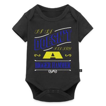 funny quote humor jokes construction carpenter - Baby Premium short-sleeve bodysuit - black - Front
