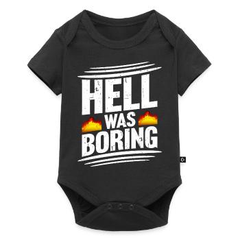 Hell was boring Hell was boring saying - Baby Premium short-sleeve bodysuit - black - Front