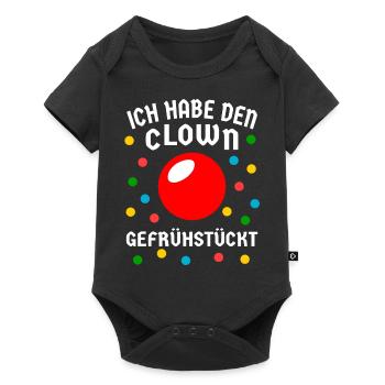 Faschingsmuffel Clown gefrühstückt Kein Kostüm Fun - Baby Premium Kurzarmbody - Schwarz - Vorne