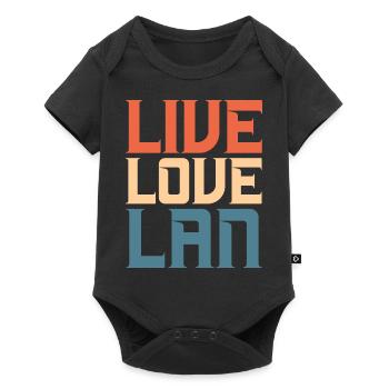 Live Love LAN Administrateur réseau - Body à manches courtes Premium Bébé - noir - Devant