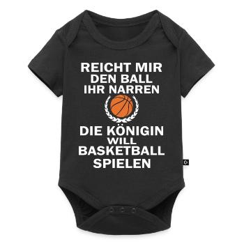 Basketball - Baby Premium Kurzarmbody - Schwarz - Vorne