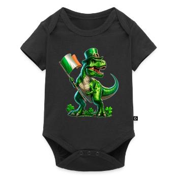St. Patrick's Day T-Rex: Irish Pride - Baby Premium short-sleeve bodysuit - black - Front