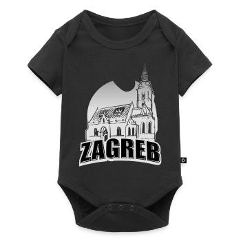Zagreb Kroatien hrvatska hrv hrv travel tourist croat - Baby Premium Kurzarmbody - Schwarz - Vorne