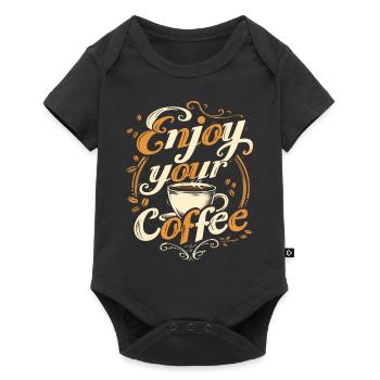 Café, Amateur De Café, Tasse À Caféine, Boisson - Body à manches courtes Premium Bébé - noir - Devant