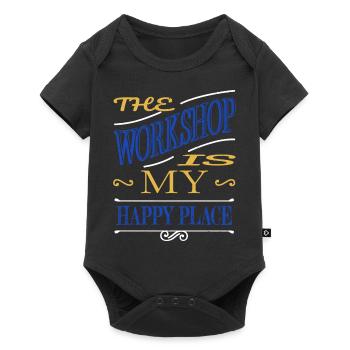 construction carpenter carpenter girl tshirts - Baby Premium Kurzarmbody - Schwarz - Vorne