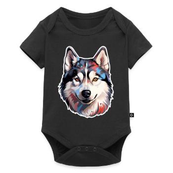 Siberian Husky - Baby Premium short-sleeve bodysuit - black - Front