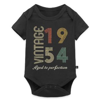 70 Years Anniversary Gift - 1954 - Baby Premium short-sleeve bodysuit - black - Front