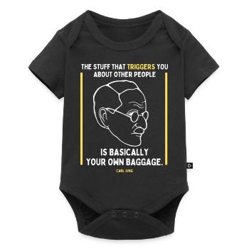 Carl Jung Quote Translated To Gen Z - Baggage - Baby Premium Kurzarmbody - Schwarz - Vorne