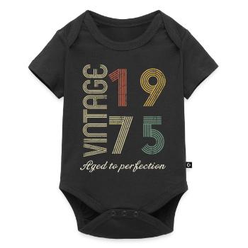 Cadeau d’anniversaire 49 ans - 1975 - Body à manches courtes Premium Bébé - noir - Devant