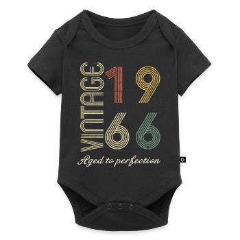 Cadeau d’anniversaire 58 ans - 1966 - Body à manches courtes Premium Bébé - noir - Devant