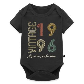 Cadeau d’anniversaire 28 ans - 1996 - Body à manches courtes Premium Bébé - noir - Devant