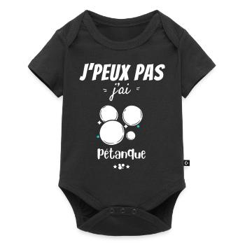 Petanque Passion - Baby Premium short-sleeve bodysuit - black - Front