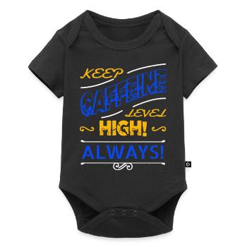 office caffeine coffee cup geek tired funny coffee - Baby Premium short-sleeve bodysuit - black - Front