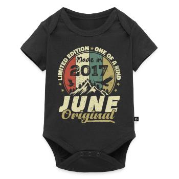 Juin 2017 Cadeau Anniversaire Juin 2017 Juin 2017 - Body à manches courtes Premium Bébé - noir - Devant