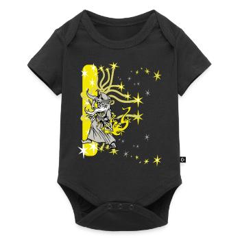 Zauberer - Baby Premium Kurzarmbody - Schwarz - Vorne
