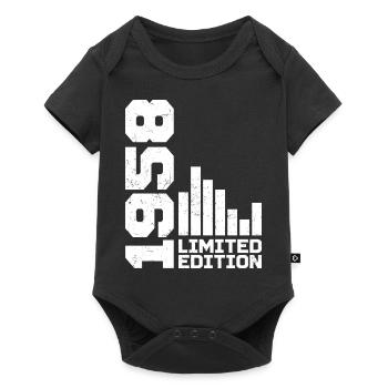 Vintage 1958 Geburtstagsgeschenk 1958 Baujahr 1958 - Baby Premium Kurzarmbody - Schwarz - Vorne