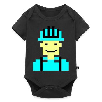Ouvrier du bâtiment Pixel 01 - Body à manches courtes Premium Bébé - noir - Devant