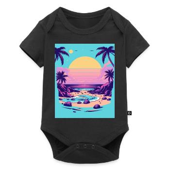 Sunset Serenity - Baby Premium Kurzarmbody - Schwarz - Vorne