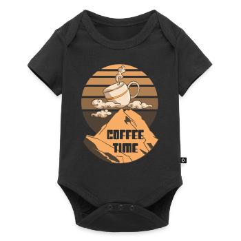 Café à la montagne - Body à manches courtes Premium Bébé - noir - Devant